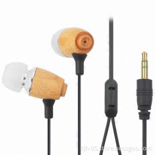 MP3 wooden earphone, in-ear style